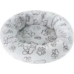 Pelíšek Amélie de Luxe 40 cm šedý s tlapkami