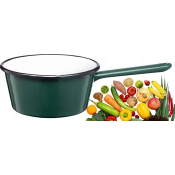 Hrnec Rendlík s rukojetí GORDON 1L zelený HRNEC SMALTOVANÝ kuchyňský indukce