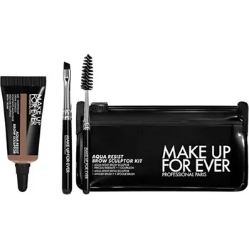 Tužka na obočí Make Up For Ever Aqua Resist Brow Sculptor Kit - Sada pro úpravu obočí - 50 Dark Brown