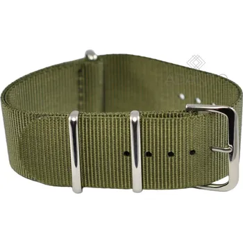Řemínek na hodinky Nylonový Nato řemínek na hodinky 24 mm zelený