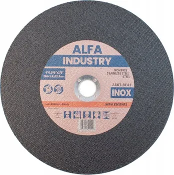 Řezný kotouč KOTOUČ NA ŘEZÁNÍ OCELI A OCELI INOX 41 OCEL 230X1,9X22 ALFA INDUSTRY INOX
