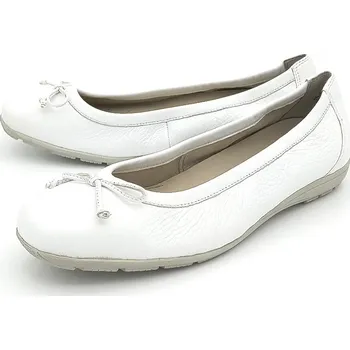 Dámské baleríny Dámské kožené baleríny 9-9-22106-28-105 Caprice bílá Barva: white deer, Velikost: 39