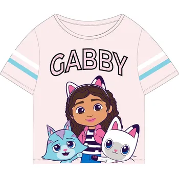 Dívčí tričko Eplusm Dívčí tričko GÁBININ KOUZELNÝ DOMEK krátký rukáv růžové Barva: Růžová, Velikost: 104