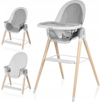 JÍDELNÍ ŽIDLIČKA PRO DĚTI S PODNOSEM LIONELO MAYA 2V1 DŘEVĚNÁ