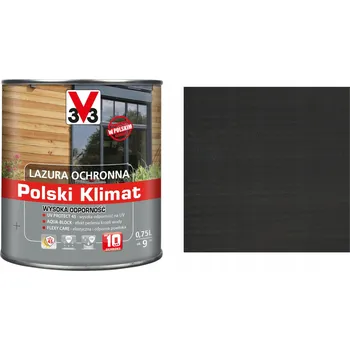 Lak na dřevo Lazurovací lak V33 0,75 l šedá satén