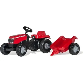 Dětské šlapadlo Šlapací traktor Rolly Toys Massey Ferguson s přívěsem 012305