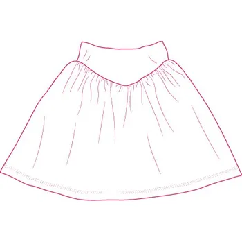 Elektronický PDF střih dámská tepláková sukně Ailu-48-54