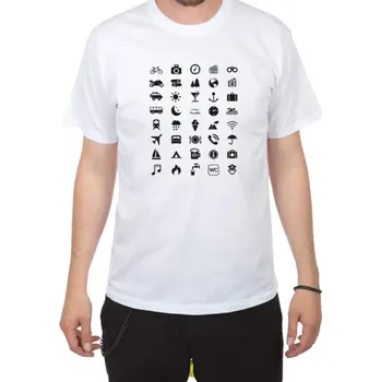 Pánské tričko Tričko pro cestovatele s ikonami M