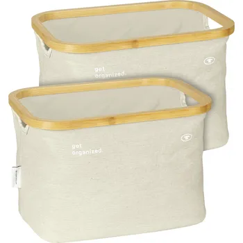Koš na prádlo TOM TAILOR Skládací úložné koše TOM TAILOR, 2 ks, béžové