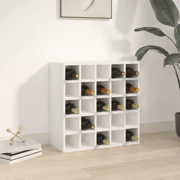 Stojan na víno vidaXL Skříňka na víno 56 x 25 x 56 cm masivní borovice [821541] Barva: Bílá