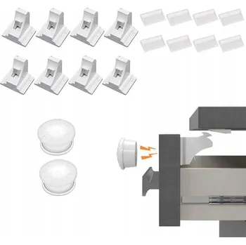 Dětská zábrana MAGNETICKÉ ZABEZPEČENÍ ZÁMEK NA NÁBYTEK SKŘÍNĚK DĚTSKÁ POJISTKA 8 ks