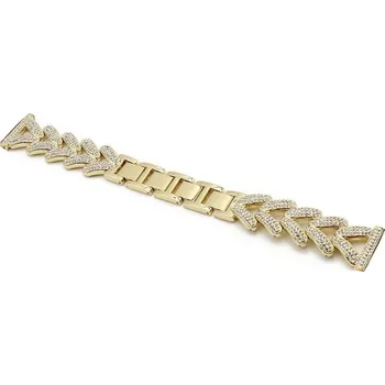 Příslušenství k chytrým hodinkám Ocelový řemínek s kamínky pro ženy 22mm pro Samsung/Huawei/Xiaomi/Garmin Barva: Zlatá