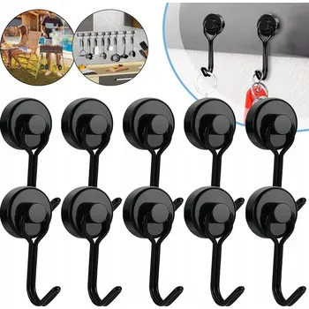 Obraz 10X MAGNETICKÝ HÁČEK, VELMI SILNÝ MAGNETICKÉ HÁČKY, DO DOMÁCNOSTI KUCHYNĚ