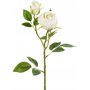 umělá květina Umělý květ "Růže", krémová, PartyDeco, 55 cm