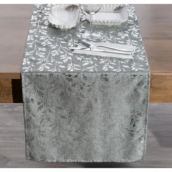 ubrus BĚHOUN NA STŮL SIMONA 40X140 CM STŘÍBRNÝ