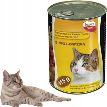 Krmivo pro kočku PRO KOČKY KRMIVO pro kočky, kompletní konzerva s hovězím masem 415 g