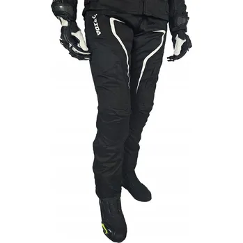 Moto kalhoty RIDA FLEX LADY Dámské textilní moto kalhoty cestovní černo-bílé vel. XL