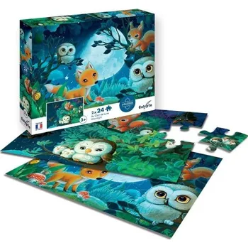 puzzle pro nejmenší SentoSphere Puzzle Za měsíčního svitu 2x24 kusů