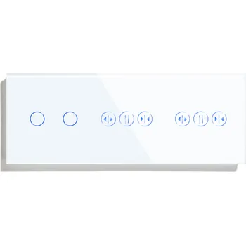 vypínač DVOJITÝ DOTYKOVÝ SPÍNAČ SVĚTLA + 2x OVLADAČ ROLETY WIFI TUYA