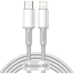 Baseus High Density Braided Series Fast Charging Datový Kabel USB-C - Lightning 20W 2m White