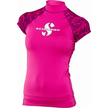 Neoprenový oblek Lycrové Triko Scubapro Rash Guard Flamingo Upf50 Krátký Rukáv Dámské Velikost: S