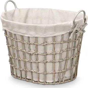 Koš na prádlo Kipit Pletený koš na prádlo s úchyty, 43 × 56 × 40 cm, šedý