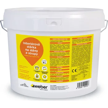 Spárovací hmota Stěrka na stěny a stropy webermur rudin fine 2 kg