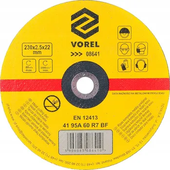Řezný kotouč Řezací kotouč na kov 230x2,5x22 08641 Vorel