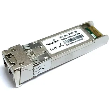 Síťový kabel MaxLink 10G SFP+ optický modul, SM, 1310nm, 10km, 2x LC konektor, DDM