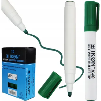 Smazatelný popisovač na tabuli, zelený, sada 10 ks