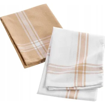Utěrka BAVLNĚNÉ UBROUSKY bílé BÉŽOVÉ 50 x 70 cm 2 ks