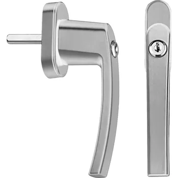 Odpadkový koš monzana® Uzamykatelné okenní kliky sada 2 ks – stříbrné