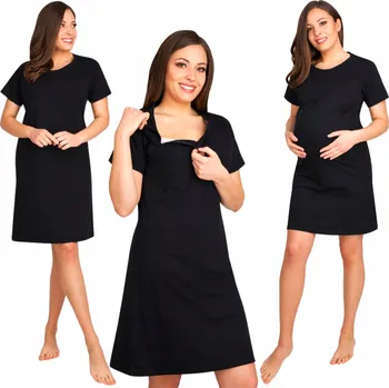 Dámská noční košile Košile pro kojící Przyszła Mama M bavlna krátký rukáv