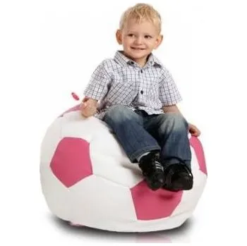 Sedací pytel Sedací vak malá bílo růžová fotbalový míč TiaHome