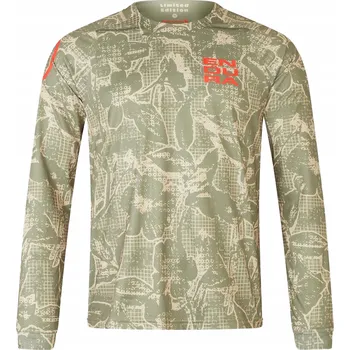 Pánské tričko Pánské cyklistické triko s dlouhým rukávem Endura Grid Floral Ltd tweed green M