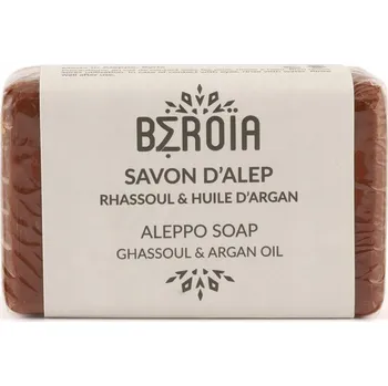 Mýdlo BEROIA Mýdlo ALEPPO s rhassoulem a arganovým olejem Marocký jíl 100g