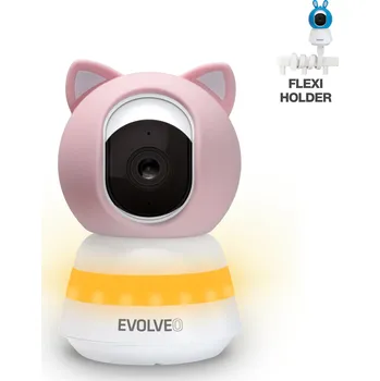 chůvička EVOLVEO Baby Monitor LUX- Chytrá 360° videochůvička s nočním viděním, detekcí pláče a pohybu, růžová