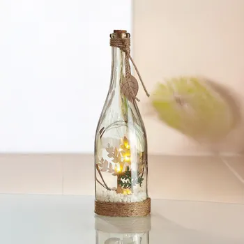 Vánoční dekorace Gilde LED dekorace Vzkaz v láhvi - Zelený strom 494566