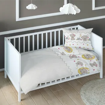 Povlečení Sada povlečení Karo 140 x 200 cm béžová