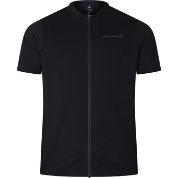 Pánské cyklistické tričko Endura Loop se zipem, černé, XL