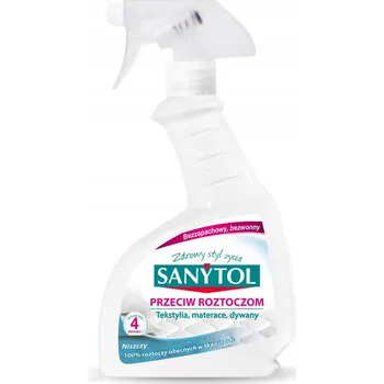 Univerzální čisticí prostředek Sanytol sprej proti roztočům 300 ml. Odstraňuje roztoče