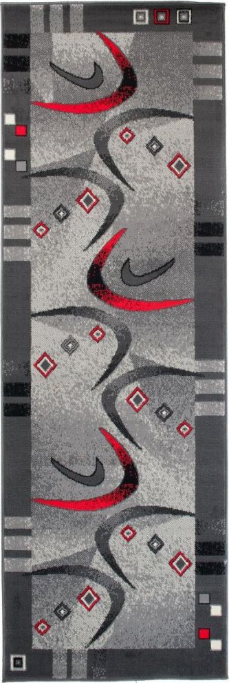 Kusový koberec PP Bumerang šedý atyp 70x280cm