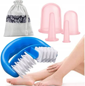 Masážní přístroj Sada čínských silikonových Baňky pro masáž těla a obličeje + Masážní Přístroj + taška