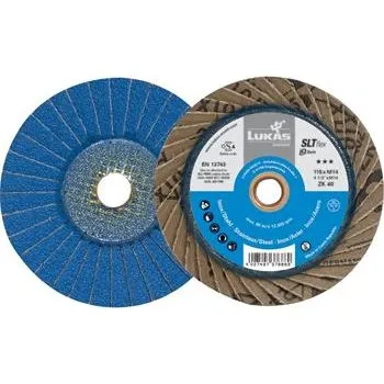 Brusný kotouč LUKAS brusný lamelový talíř SLTR zirkon korund o 125 mm zrnitost 40