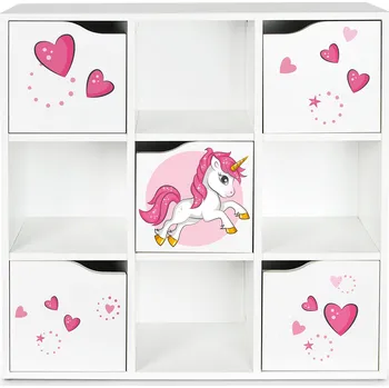 Knihovna Regál Leomark Bílý s dvířky, 89 x 29 x 89,5 cm