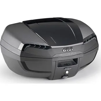 Zavazadlo na motocykl E46NB Riviera kufr GIVI černý Black edition (Monolock s vlastní plotnou), černé plexi, objem 47 lt