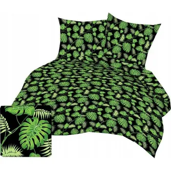 Povlečení Krepové povlečení 178b černé zelené 200x220