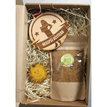 Dárkový potravinový koš Dárek pro učitelku zdravé vaření Obsah krabičky: Levandulový cukr