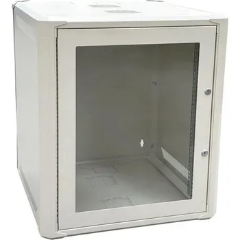 Racková skříň Rozvaděč Conexpro 19" 12U/600mm, FLAT PACK, jednodílné skleněné dveře