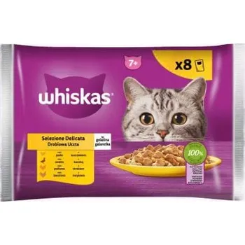 Krmivo pro kočku Mokré krmivo pro kočky WHISKAS Senior Drůbeží hostina v želé 8 x 85 g